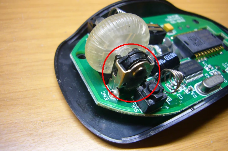 マウス内部の写真